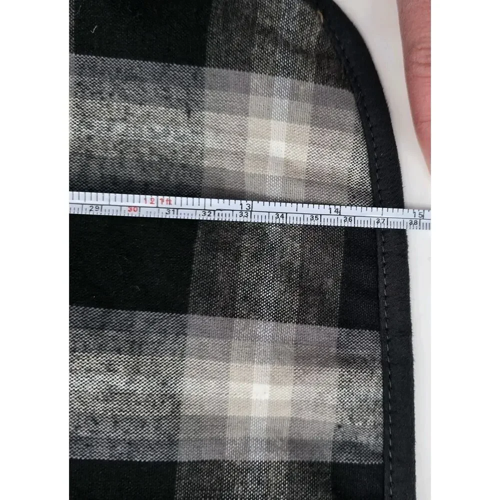 PENDLETON Dog Coat Black White Gray Plaid Large 30-55 Lbs Jacket Carolina